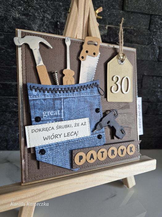 Kartka urodzinowa STOLARZ 30/40/50/60/70