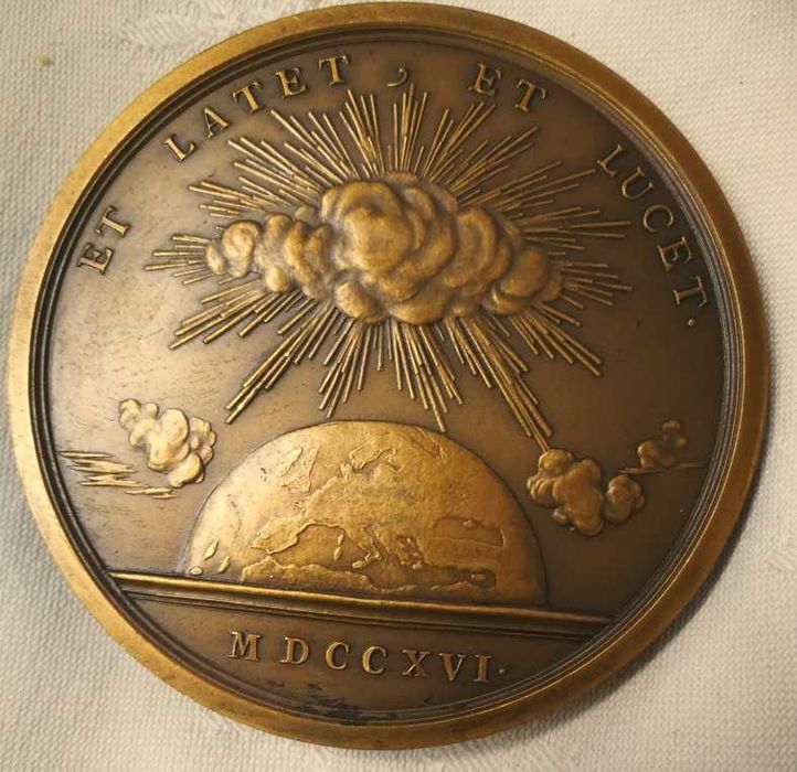 2 raras medalhas de bronze joannes v.d.g.portugal.rex