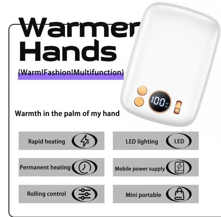 Аккумуляторные грелки для рук, разные usb