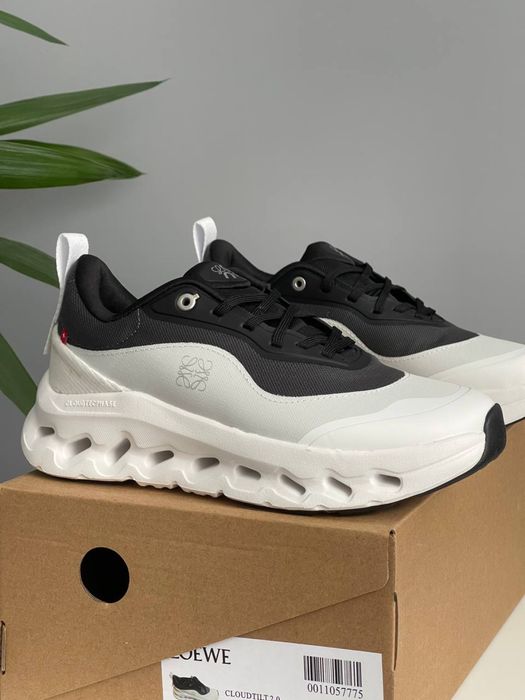 Новинка! Кросівки Loewe x On Cloudtilt 2.0 White Black • Он (біло-чорні)