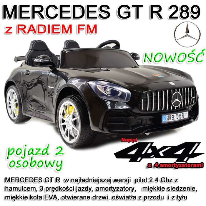 BAWIBUS.PL Auto samochód na akumulator MERCEDES GTR 4x4 dla 2 dzieci