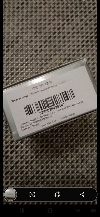 Кільця для оптики .Rusan. Швидкоз'ємні . 30мм.