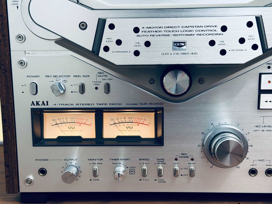 Akai GX-635D — первая модель легендарной 600-й серии Akai, родоначальник линейки ℹ️ 6 GX-голов, 3 мотора, Auto-Reverse, 220V | Европа, как новый