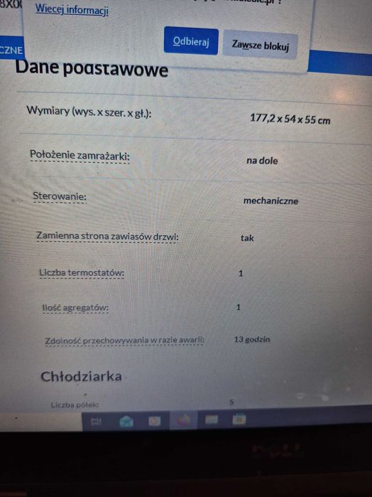 Lodówko zamrażalka  Bosch KIV38X00 do zabudowy