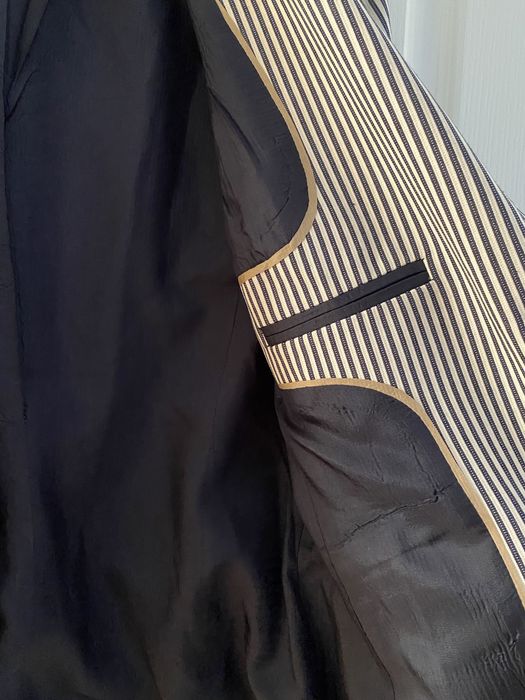 Mango zakiet marynarka biurowy elegancki w paski