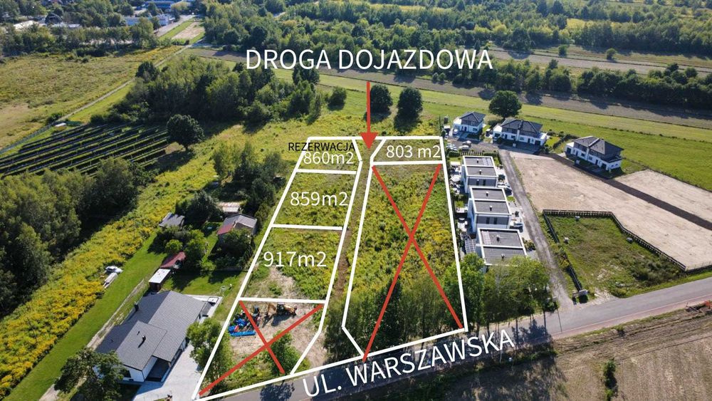 Działki na sprzedaż w Koluszkach z MPZP pod budowę domu i usługi