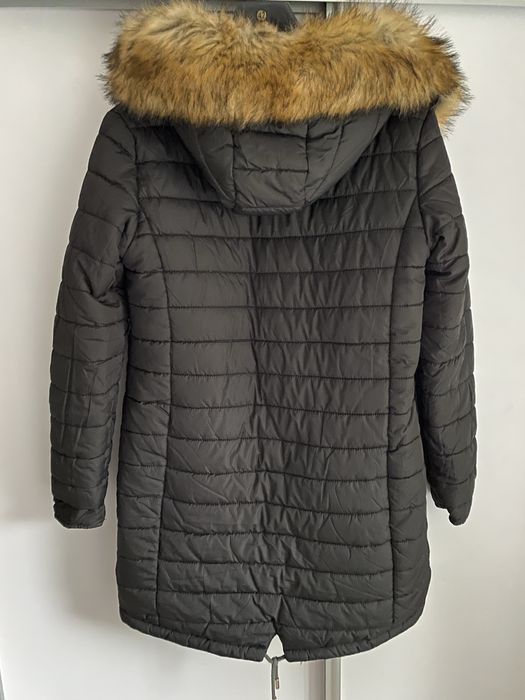 Dwustronna kurtka zimowa damska khaki czarna