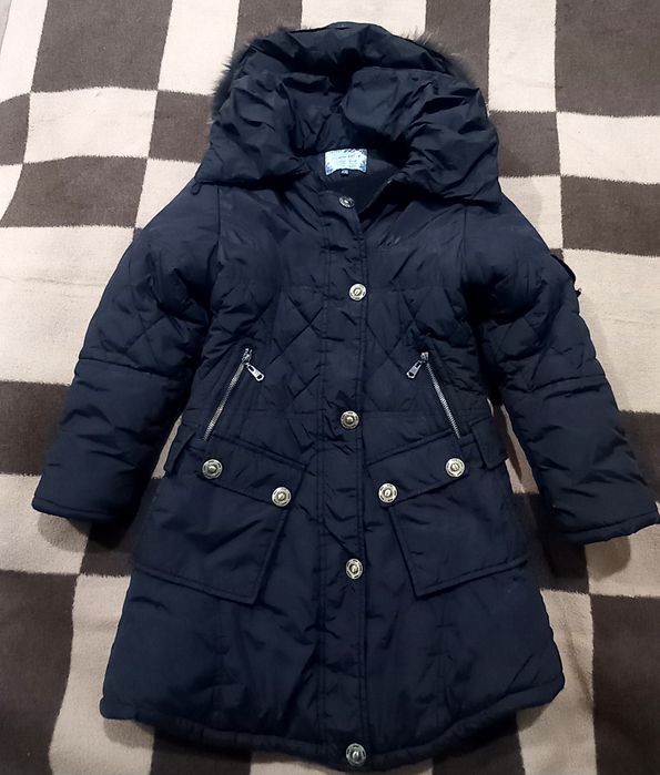 Пуховик пальто теплий зимовий на зріст 146см, дівчинка