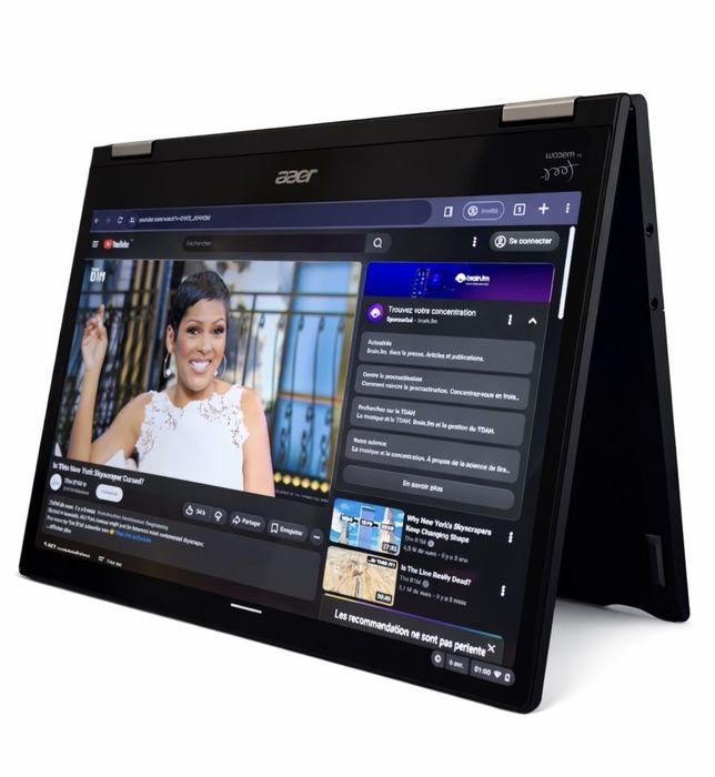 Acer Acer Spin 13 CP713-1WN – Intel Core i7-8550U, 8 Go RAM, SSD 128 Go, Écran IPS 13" 2256x1504 - Chormebook