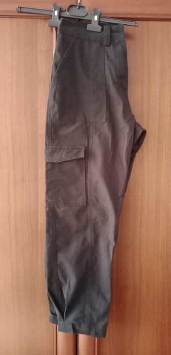 Spodnie damskie Amisu,rozm 36, czarne,z wysokim stanem, Cargo wym w op
