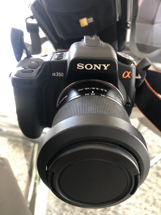 Maquina sony a350 + objetiva + bolsa + cartão