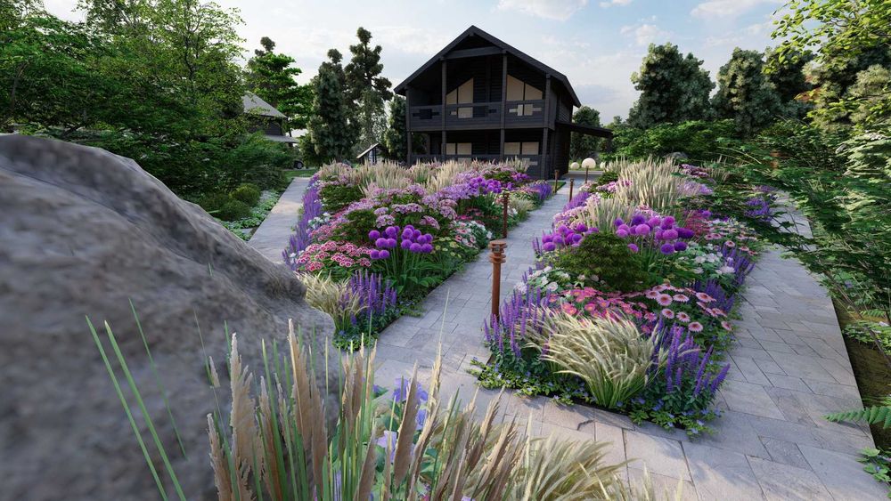 Usługi ogrodnicze, zakładanie ogrodów. Wizualizacje ogrodów