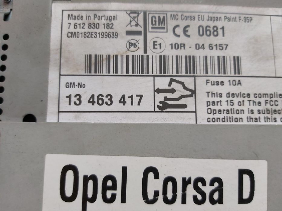 Rádio / auto-rádio OPEL Corsa D