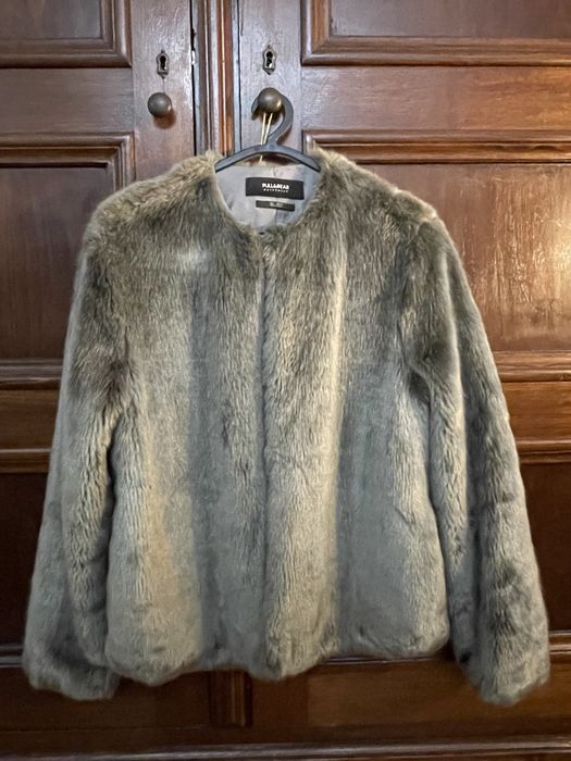 Casaco de pelo, cinza, Pull & Bear