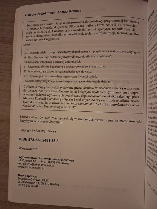 Podręcznik statystyka ćwiczenia