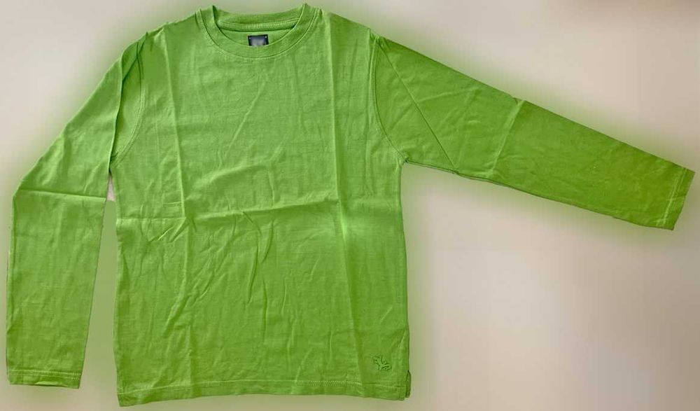 T-Shirt de Criança Unissexo, Verde Claro Seco, Nova