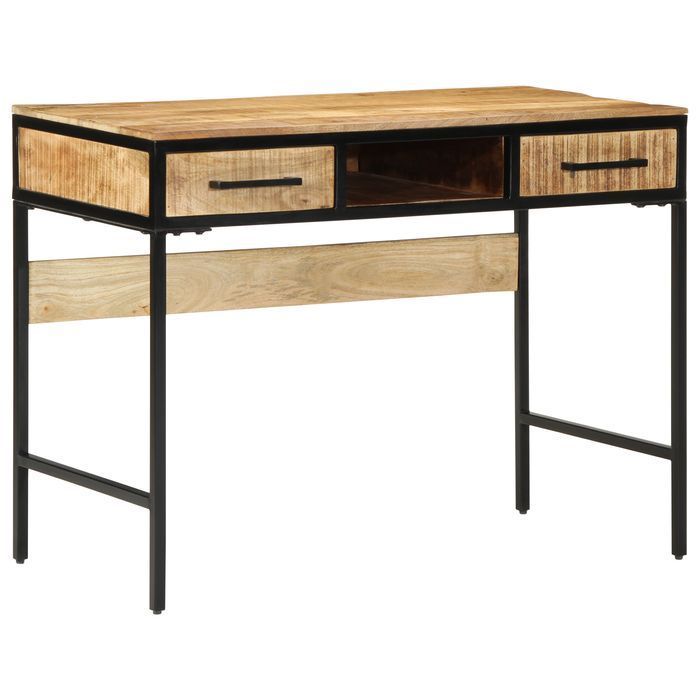 Vidaxl Biurko 100X50X75 Cm Z Litego Drewna Z Surowego Mango