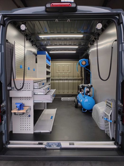 Zabudowa warsztatowa, serwisowa Master, Ducato, Sprinter, Crafter, TGE