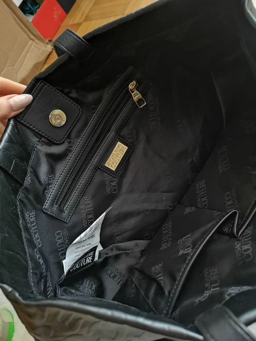 Torebka shopper czarna Versace Jeans Couture