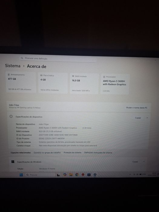 HP Victus 15 Gaming – Ryzen 5 / RTX 3050 / 16GB RAM