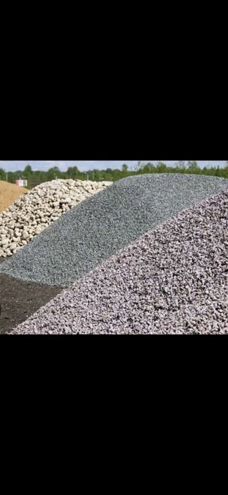 Песок мытый и горный с бесплатной доставкой. щебень.