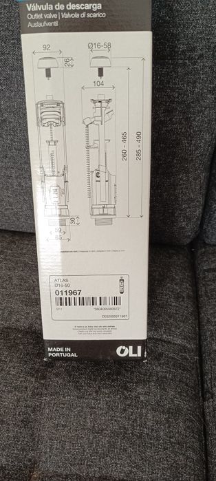 Válvula de descarga ATLAS da OLI