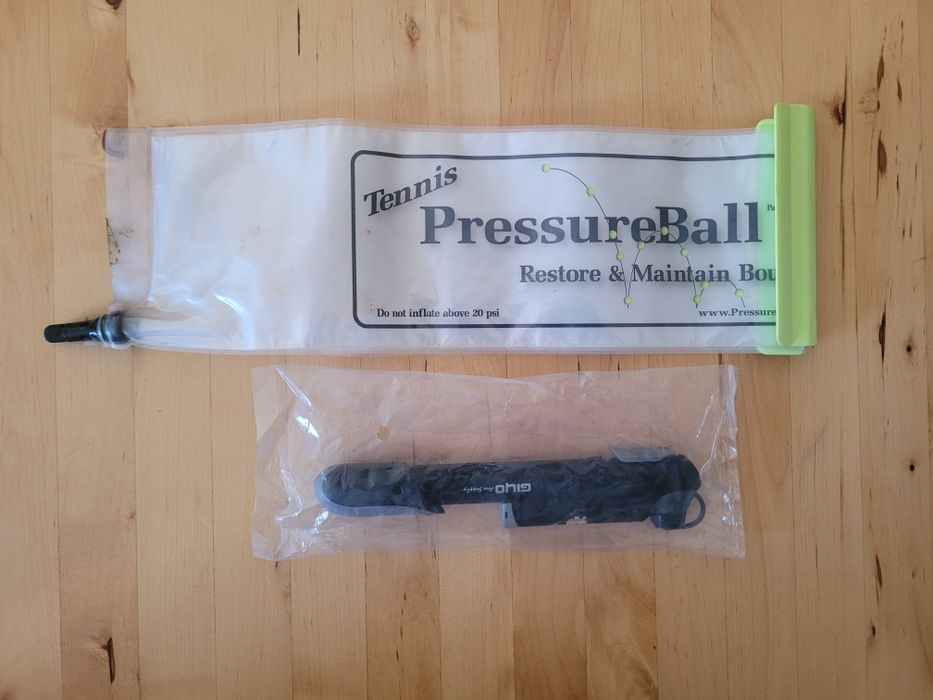 2 Mangas Tennis Pressure Ball + 1 Bomba com manómetro