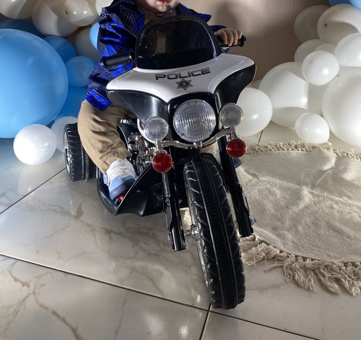 Мотоцикл дитячий Чорний 79х46х54 см Акумуляторний мотоцикл-чоппер