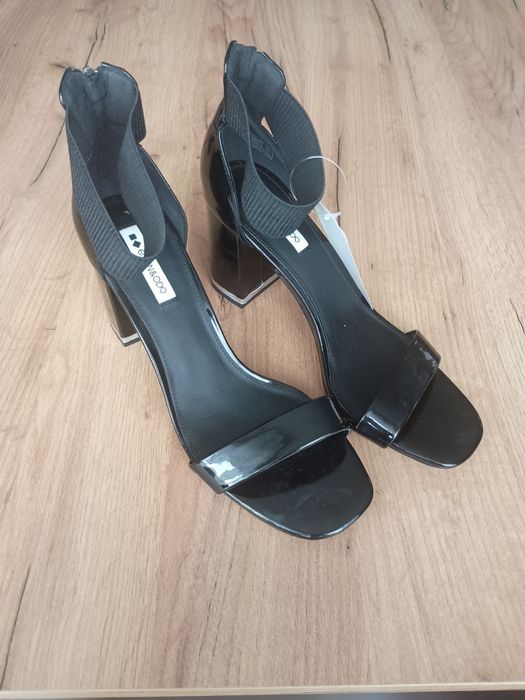 Sandałki sandały Even&Odd 41 26,5 cm czarne na obcasie