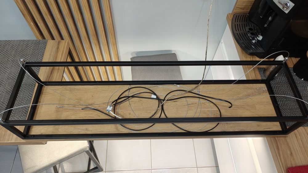 Lampa, kwietnik wiszący loft industrial