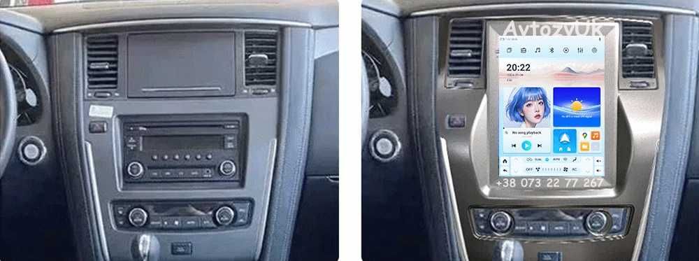 Магнитола PATROL Nissan FRONTIER NV200 NV300 NV400 НВ20 CarPlay Android