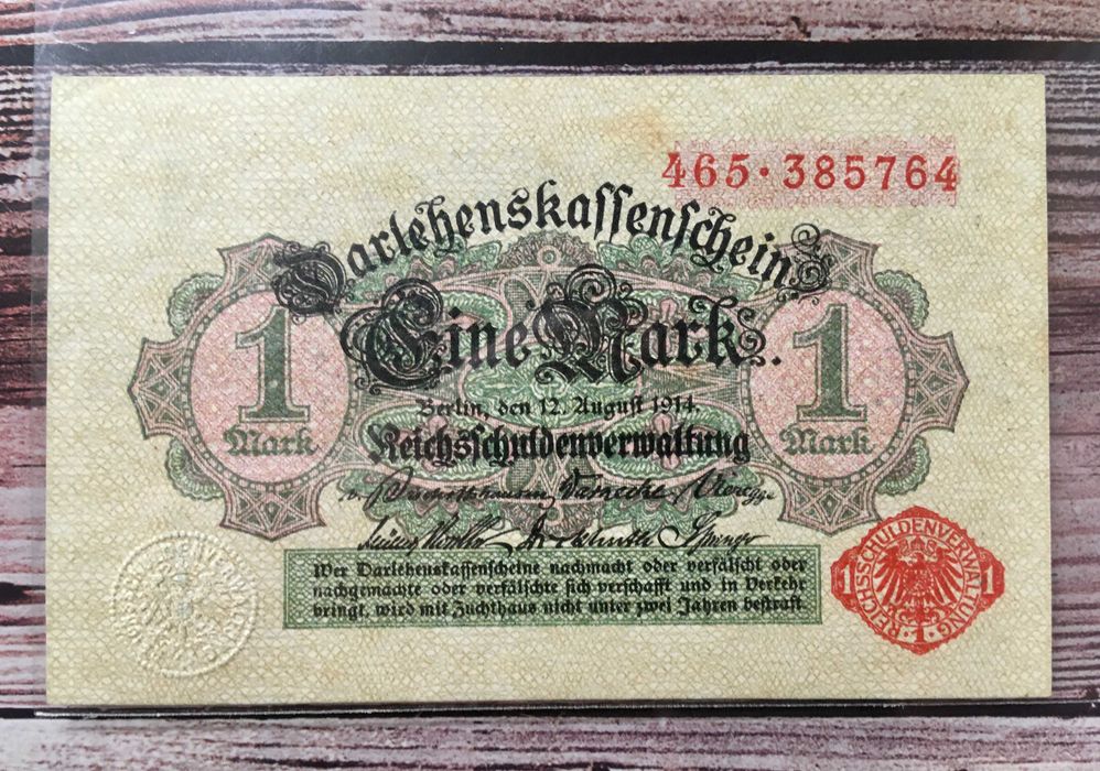 1 marka (Reichsmark) 1914 rok - Cesarstwo Niemieckie - stan aUNC - #8