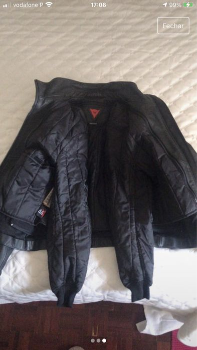 Blusão motard Dainese cabedal senhora