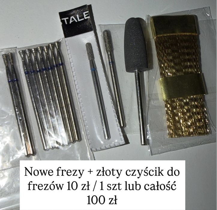 Zestaw nowych frezow do paznokci skorek frezy do skórek frez