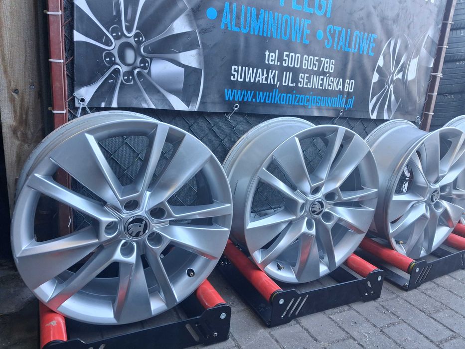 4x felgi R18 5x112 Skoda Superb Octavia Karoq Kodiaq Enyaq Vw Tiguna