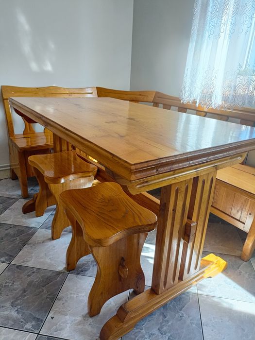 Meble dębowe ogrodowe, góralskie do baru  Solidne