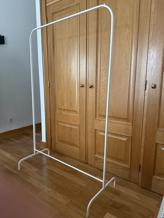 Rack Ikea MULIG Suporte p/cabides, branco, 99x152 cm