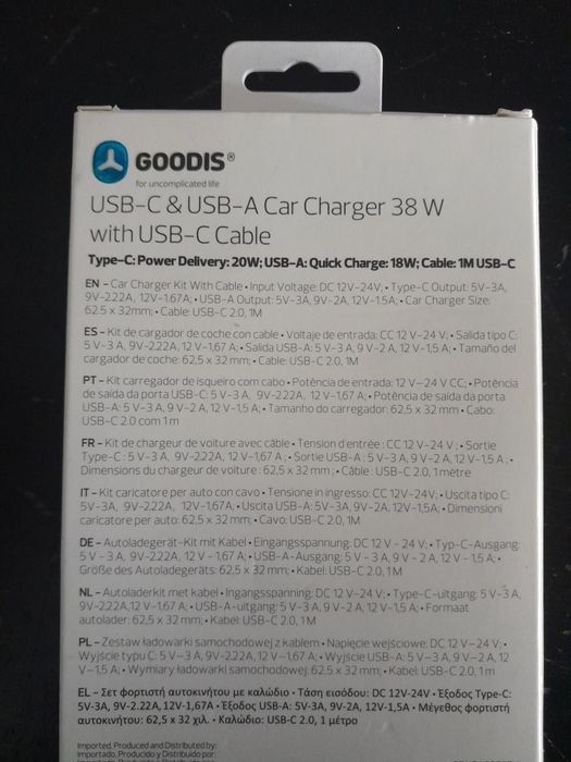 Carregador para carro-NOVOS