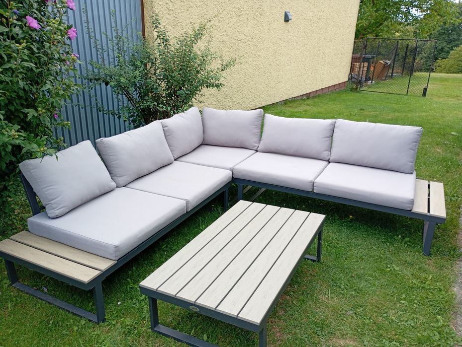 Narożnik ogrodowy Light Grey  metalowy komplet Focus Garden
