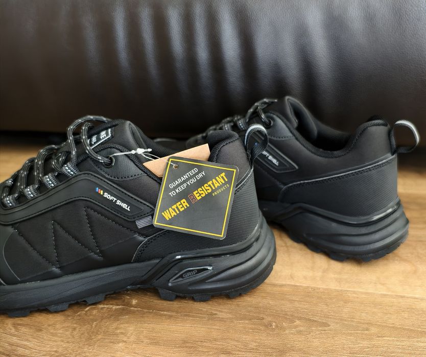 Buty Męskie Trekkingowe Softshell • Czarne • EU 44 • 28,5 cm