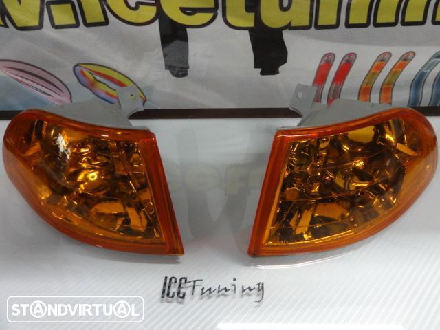 Piscas frontais + lâmpadas de pisca diaden vision para HONDA CIVIC 92-95 4 Portas EG8, EG9, EH8, EH9 fundo laranja Euro Look