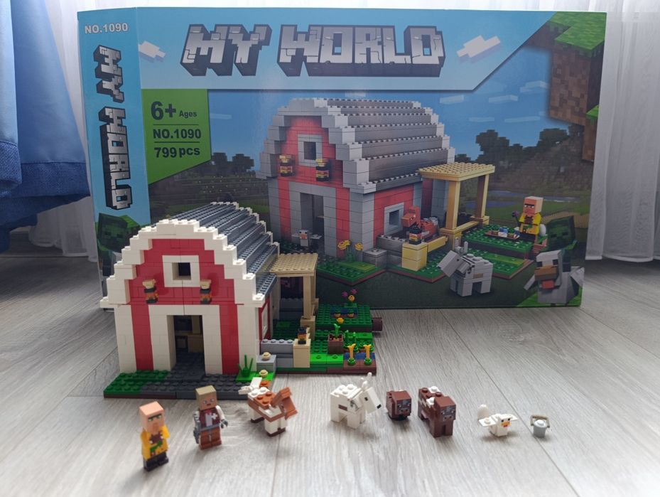 Конструктор для дітей Minecraft My World "Червоний амбар", 799 деталей