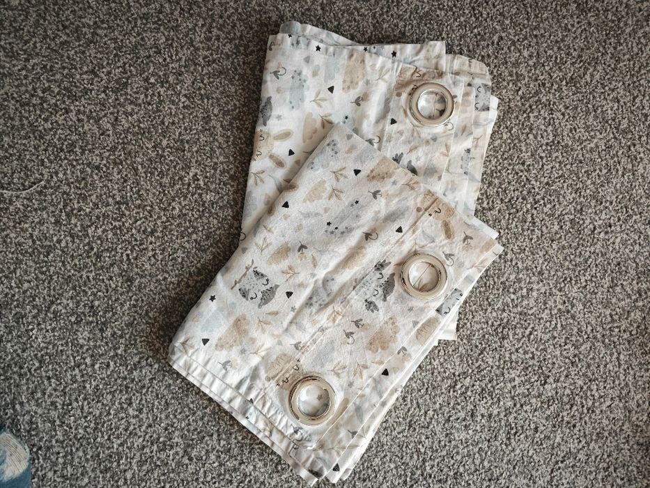 Dekoracyjna zasłonka na okno do pokoju dziecięcego 202x69cm 2 szt