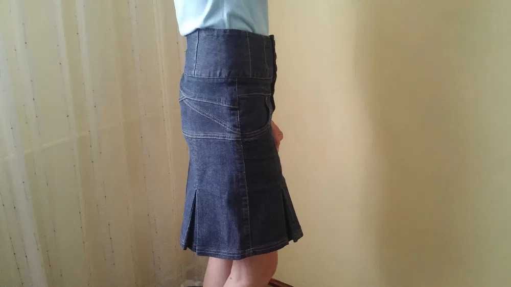 spódnica dżins denim wysoki stan S/M