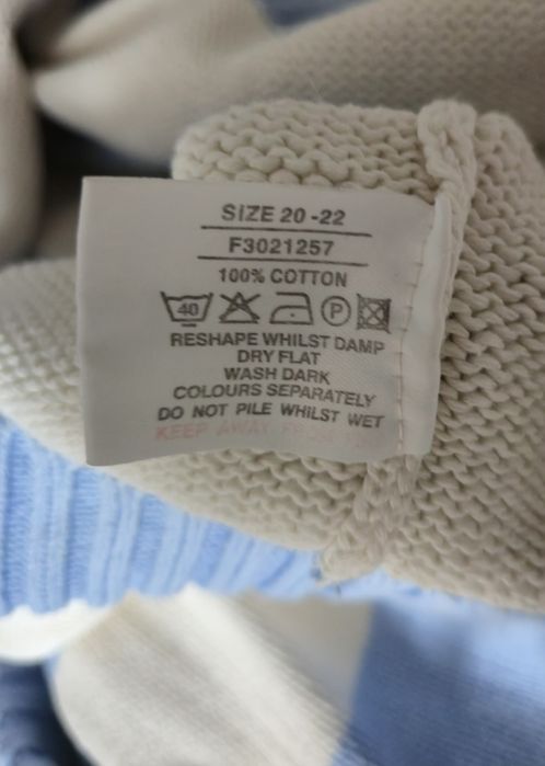 Sweterek w pasy bawełna