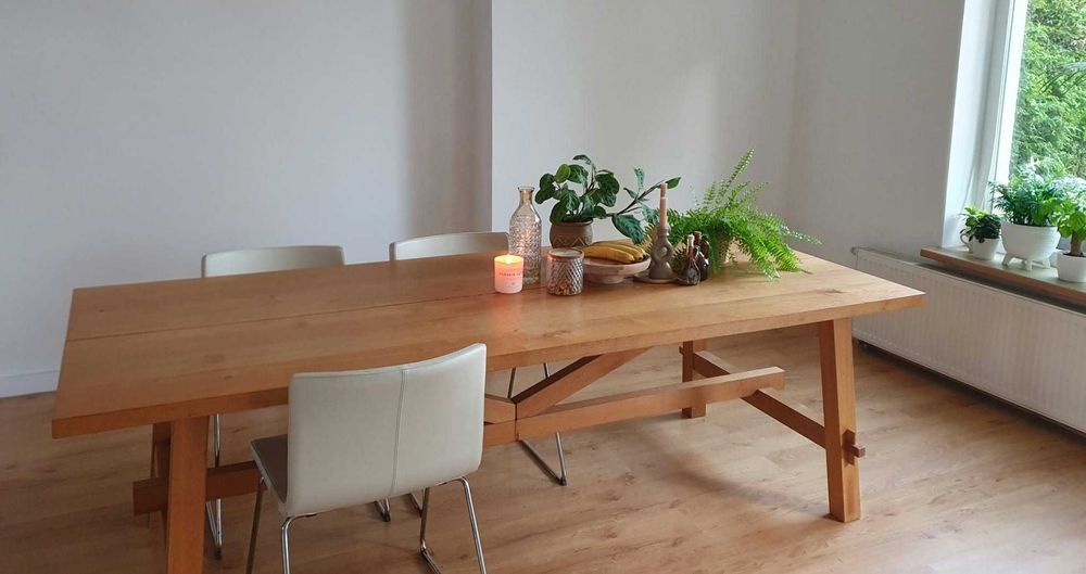 IKEA MOCKELBY - duży, solidny stół do jadalni 235 × 100 cm | opcjonalnie krzesła