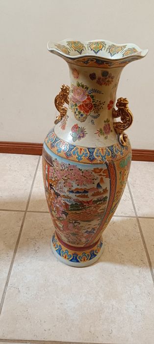 Jarro floral clássico chinês/japonês decorativo