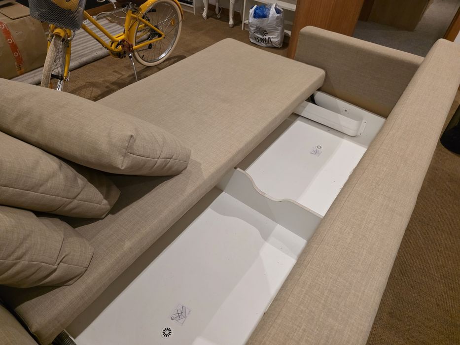 Sofá cama Ikea em beje