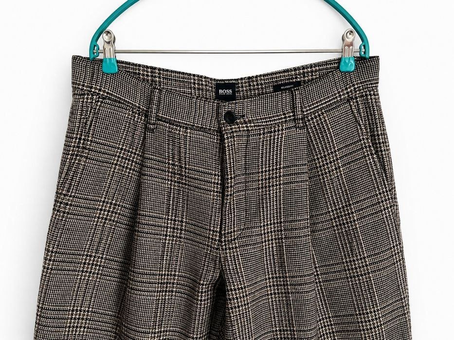 Теплі штани, брюки Hugo Boss, льон, вовна