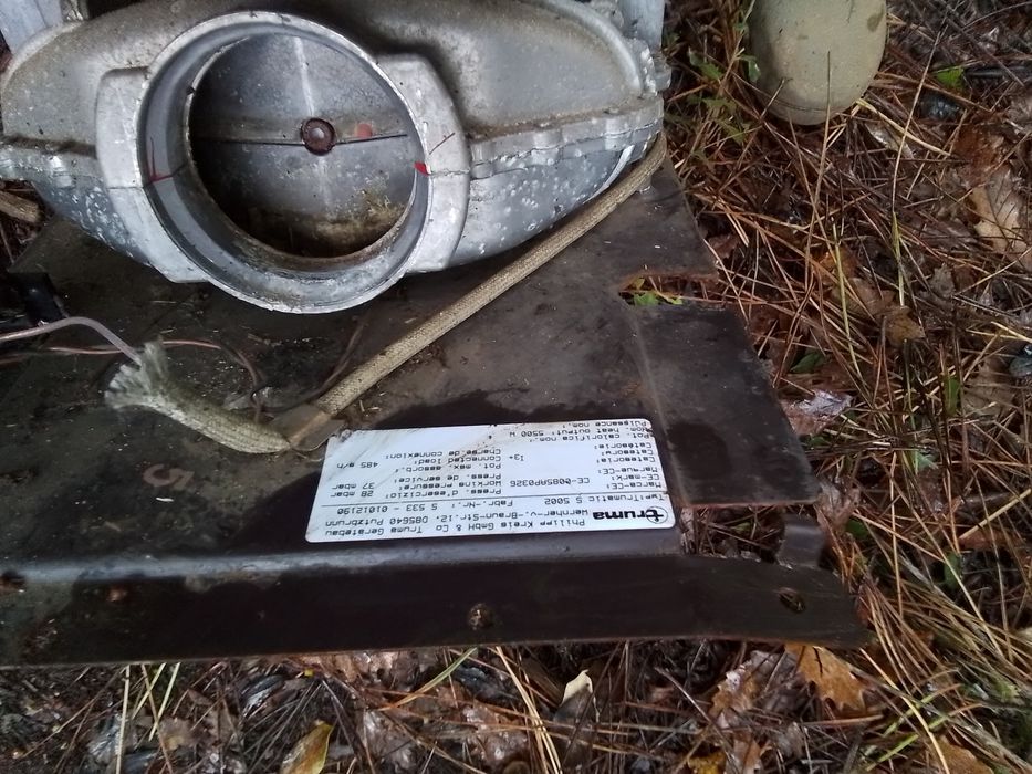 Aquecedor a gás para uma caravana.